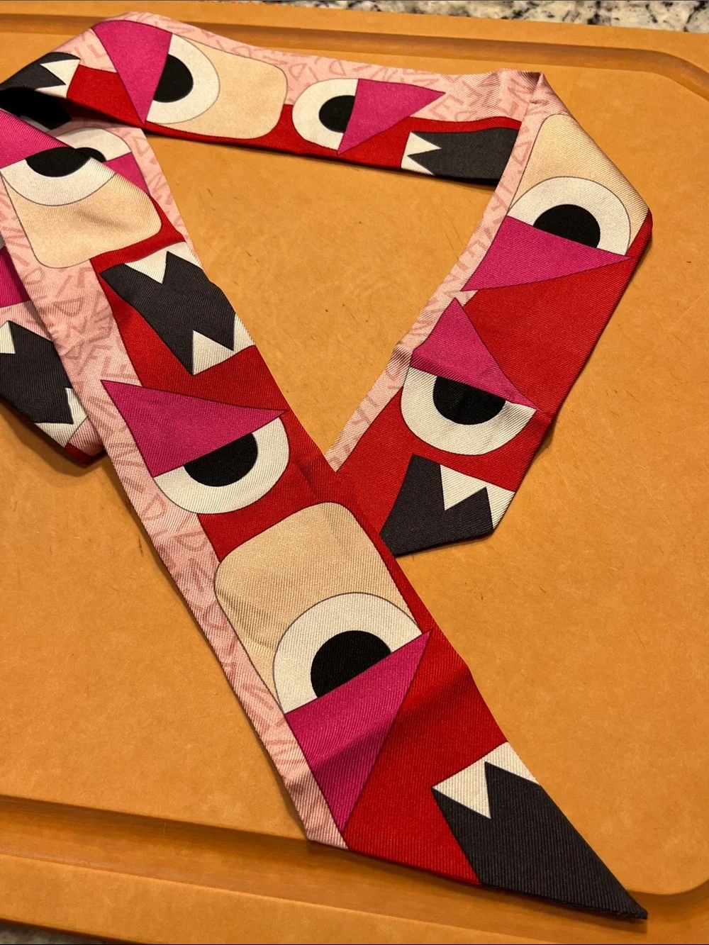 Fendi Pink, Red & Black Monster-Eye Twilly